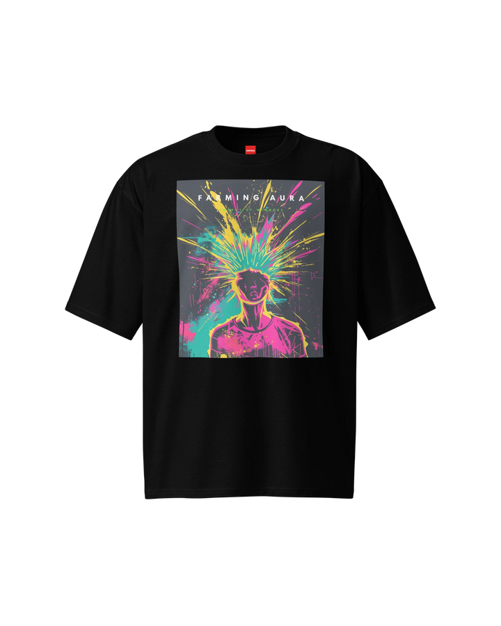 FARMING AURA TEE – SPLASH BLACK