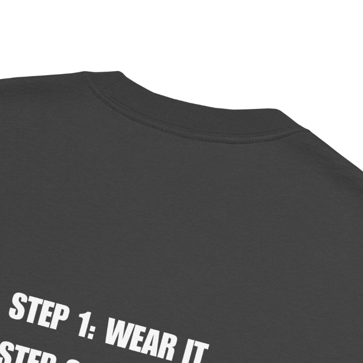 IDIOT PROOF™ Oversized Tee – Faded Black