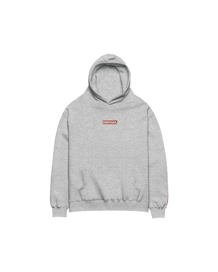 DRIPARA BOX LOGO HOODIE – GREY
