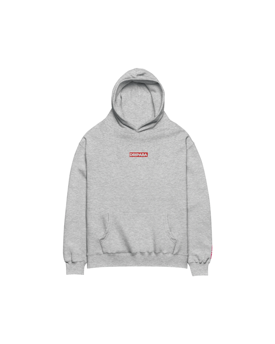 DRIPARA BOX LOGO HOODIE – GREY