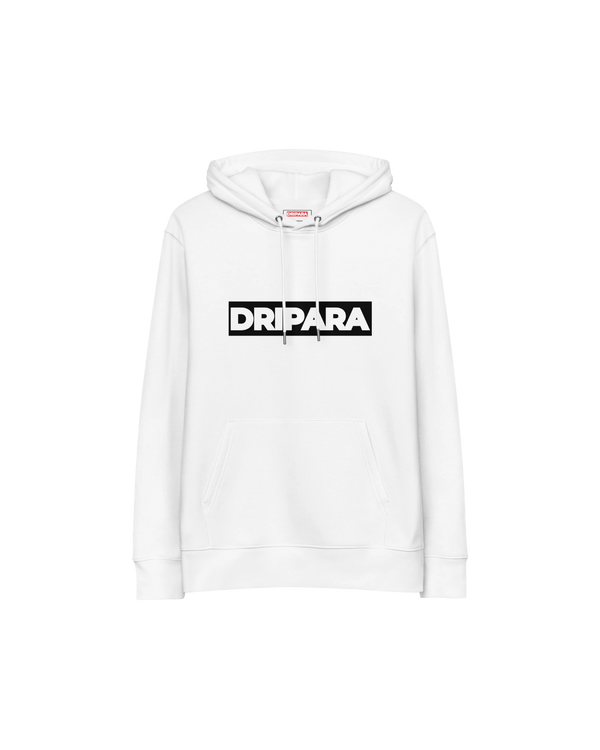 DRIPARA BOX LOGO HOODIE – WHITE