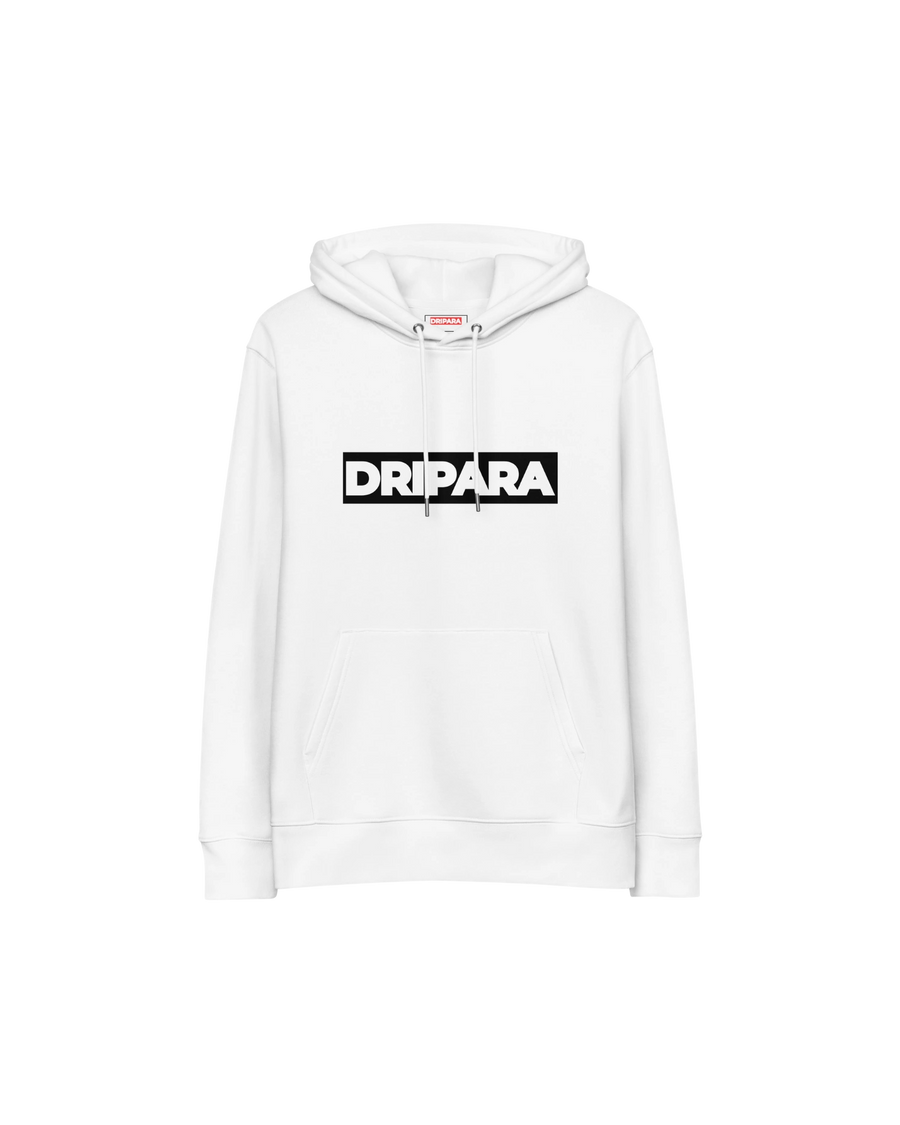 DRIPARA BOX LOGO HOODIE – WHITE