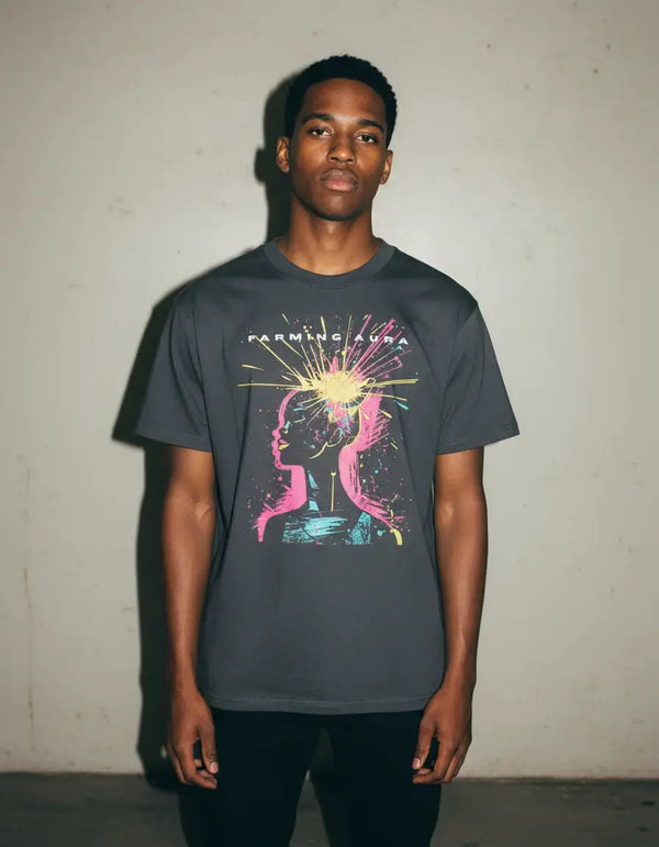 Aura Burst Tee – Charcoal